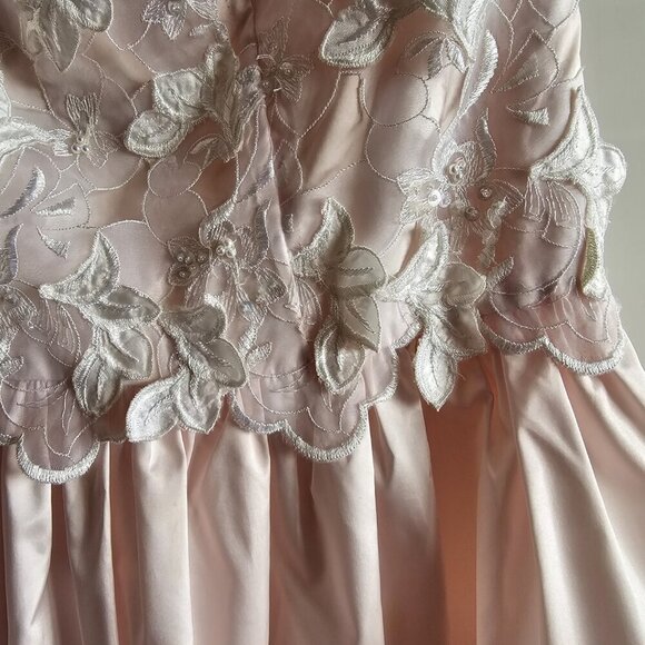 VTG  pink Off-shoulder princess cocktail Prom Bridesmaid Dress - Picture 3 of 16